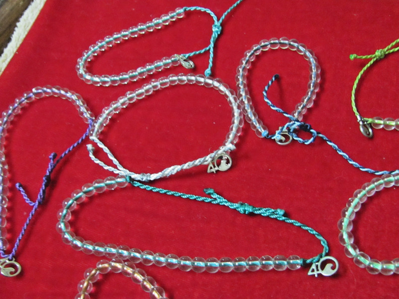 (11) 4 OCEAN RECYCLED OCEAN PLASTIC BEAD BRACLETS, 11 DIFFERENT COLORS, ORIGINAL gallery