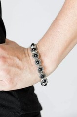 Paparazzi Globetrotter Goals Black Stretch Bracelet Lead & Nickel Free