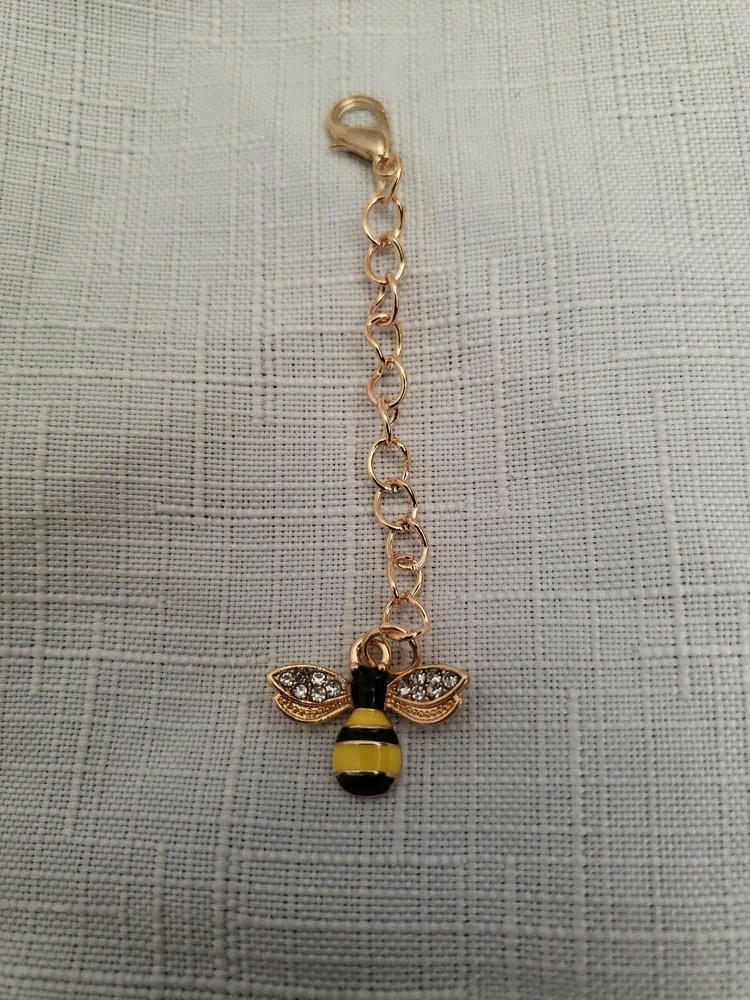 Bee Enamel Dangle Charm ~ Clip On