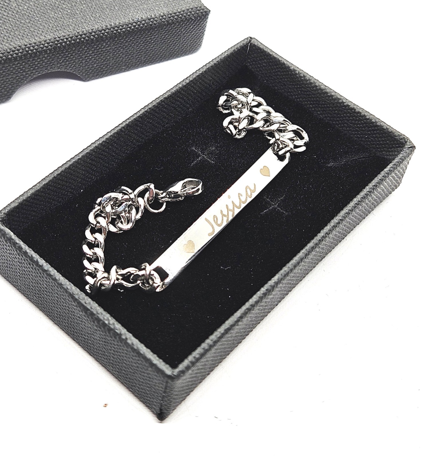Personalised Stainless Steel ID Identity Bracelet Custom Engraved Gift - 7.5inch gallery