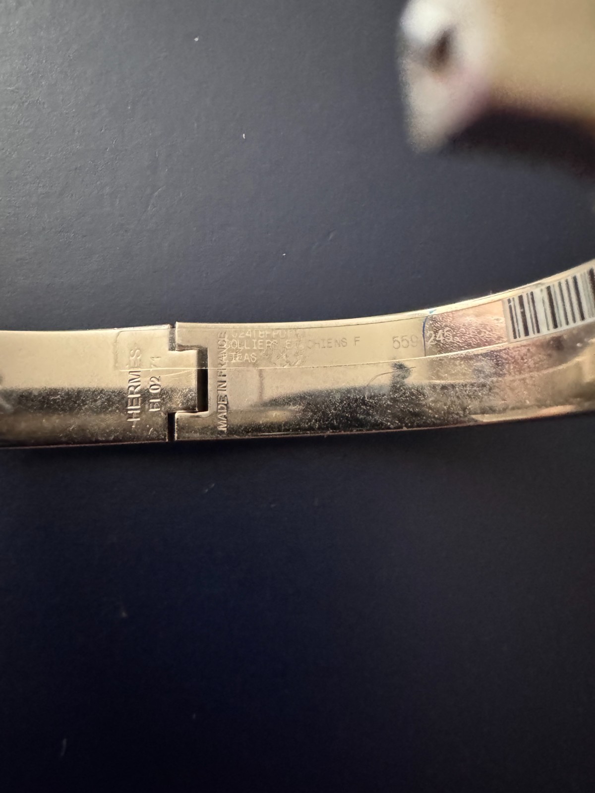 HERMÈS Enamel Clic H Colliers de Chien Four Dog Palladium PM Bracelet gallery