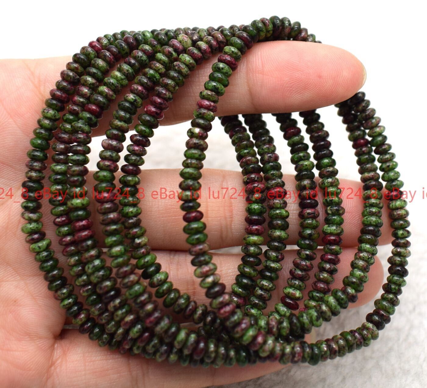 Wholesale Lot 6 Pcs Natural Multicolor Gems 2x4mm Healing Stretch Bracelet 7.5" gallery