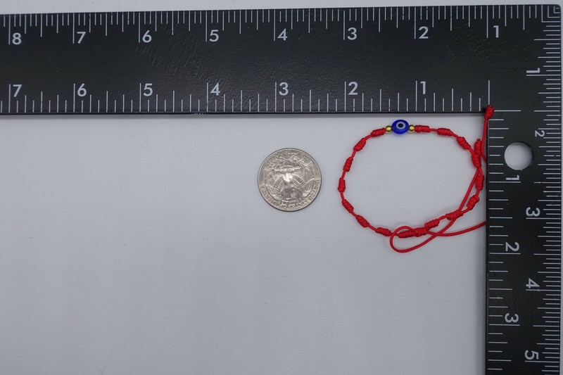 red string knots blue evil eye adjustable bracelet gallery