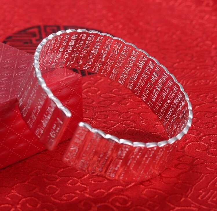 Women's Fashion Jewelry Lotus Flower 925 Silver Plated Cuff Bracelet 24-2 gallery