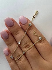 2Ct Round Cut Simulated Diamond Women’s Chain Bracelet In 14K Yellow Gold Plated