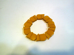 Bakelite Stretch Bracelet – Vintage 2in and up Orange Bangle