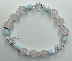 Rose Quartz Crystal Bead Bracelet