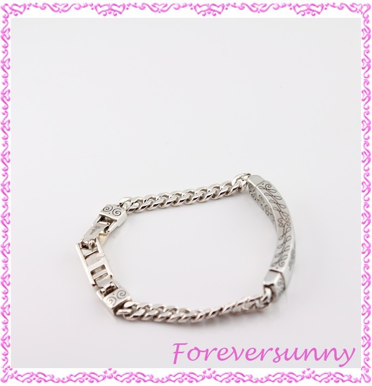 Brighton Live the Life You Love Bar ID Silver Script Bracelet gallery