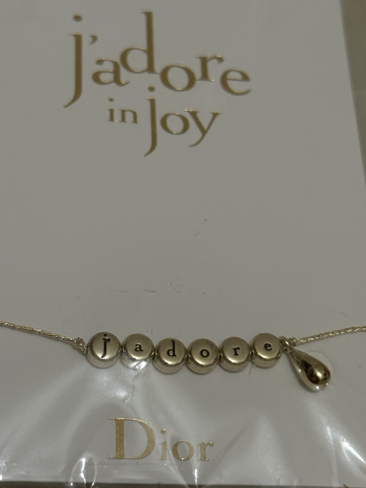 Brand New Dior J’adore in Joy Logo String Fashion Accessory Bracelet Gold gallery