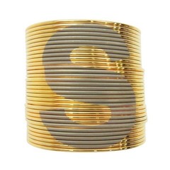 Sacai 5 Consecutive S Logo Bangle Gold Tone Used LIFE-0