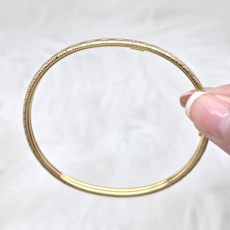 Textuer Silver 925 bangle plating gold gallery