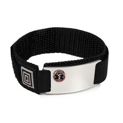 Medical Alert ID Bracelet, 12 lines. Free emergency wallet Card! Free engraving!