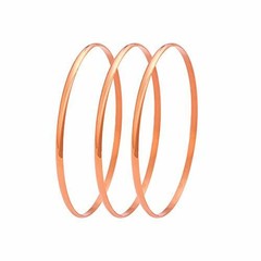 My Daily Styles Stainless Steel Three Stackable Womens Bangle Bracelets