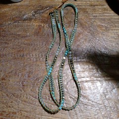 Chan Luu CHAN LUU 2WAY Bracelet Turquoise Silver Natural Stone Leather
