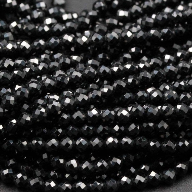 Natural Black Obsidian Stone Bracelet Black Gemstone Bracelet for Protection gallery
