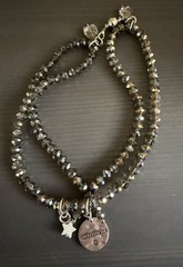 Katia Designs Crystal Boho Wrap Necklace/Bracelet Size S/M Warrior