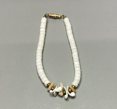 7″ Heishi Shell Bracelet Pink White Beige Boho Beach Barrel Screw Clasp