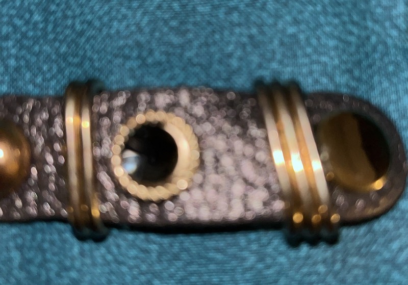 King Star Snap Button Leather Bracelet, Silver, Blue Stones, 7-8” Boho, Western gallery