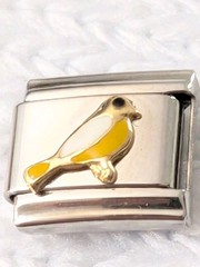Authentic My Name Yellow Bird Italian Charm 9mm P170