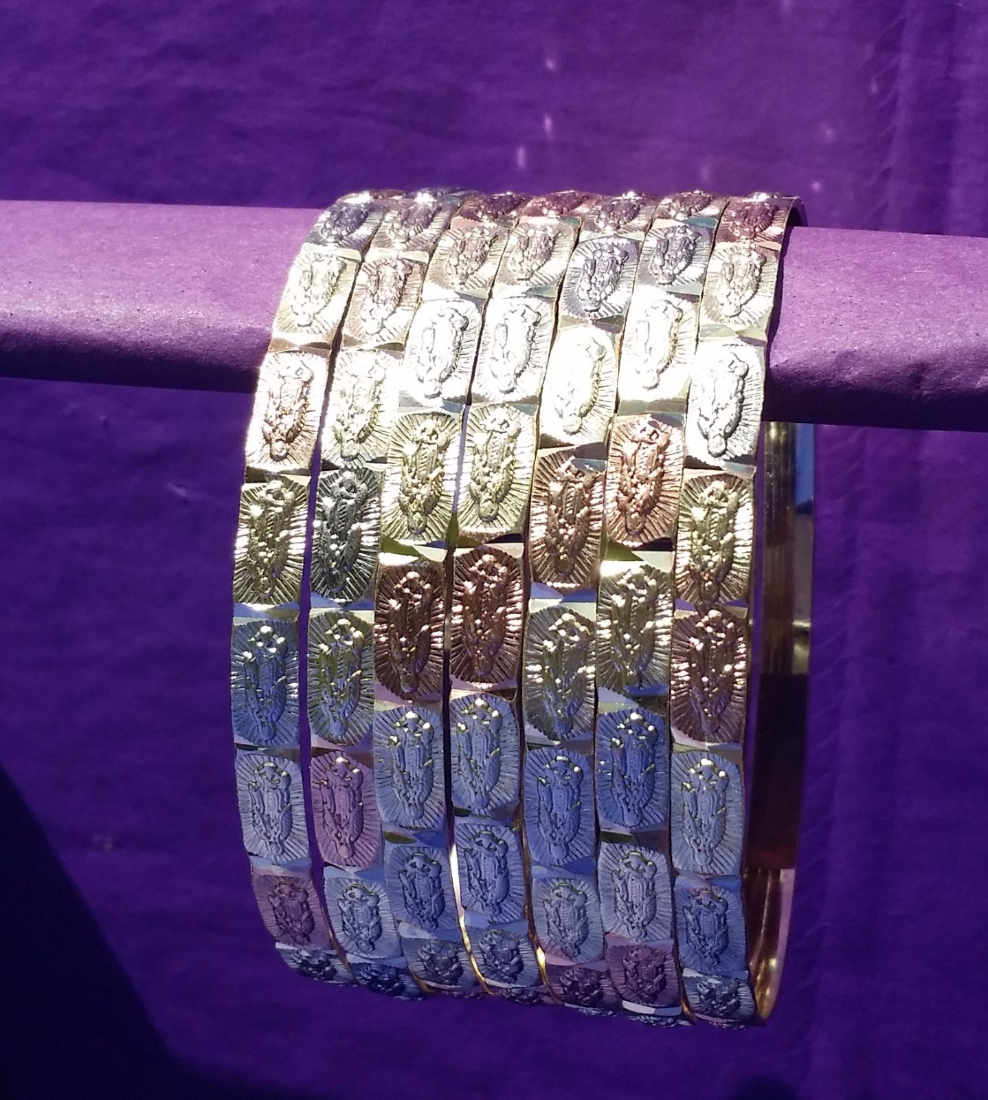 Gold Layered Semanario Bangles Bracelets Virgin Virgen Guadalupe Oro Laminado 7 gallery