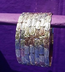 Gold Layered Semanario Bangles Bracelets Virgin Virgen Guadalupe Oro Laminado 7
