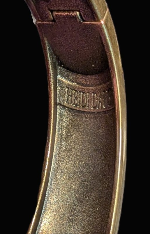 Signed Heidi Daus Bronze Purple Swarovski Crystal Clamper Bracelet Daily Double gallery