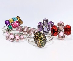 Geo Bangle Colorful Open front Geo Pink Purple Animal Print Bangle Bracelet 6 pc