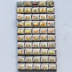 50 Pieces ITALIAN CHARMS 9 MM lot #300 Wholesale New Old Stock NOS Photo Charms