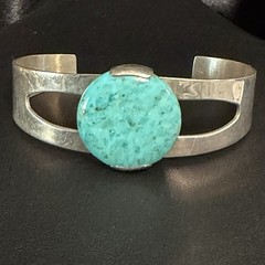 DTR Jay King Sterling Silver & Turquoise Cuff Bracelet 6.5” 27 grams