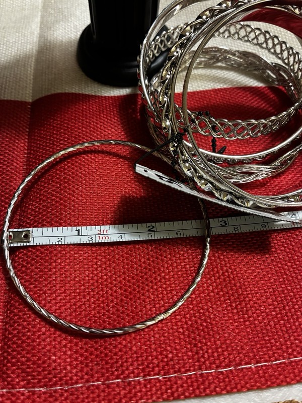 Guess Set Silver Toned Bangle Bracelets - NWOT gallery