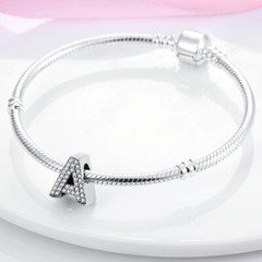 Ideal Birthday Gift for Her Special Occasion Letter Silver Plated Charm Jewelry