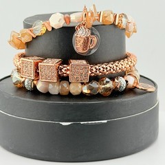 Bomb Party Retro Holiday Stacks “Hot Cocoa On Christmas Eve” RBP6510 Rose Gold