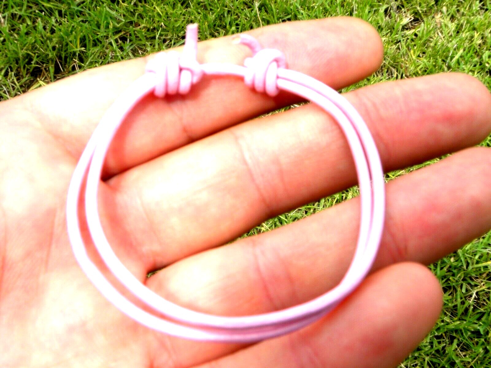 Surfer Genuine Round LEATHER Adjustable Knot BRACELET turquoise red black pink gallery