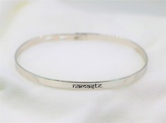 Chelsea Taylor “Namaste” Adjustable Memory Bracelet, 3 Finishes, New