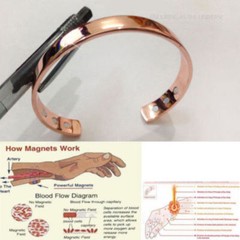 Copper Bracelet Magnetic Healing Bio Therapy Arthritis Pain Relief Bangle Cuff