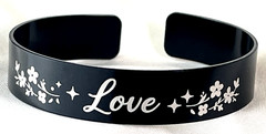 Inspirational Engraved Cuff Bracelet for Women Adjustable Aluminum Gift USA #205