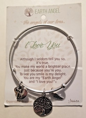 Earth Angels Bracelet I Love You For the Angels in Our Lives Silver Tone NEW