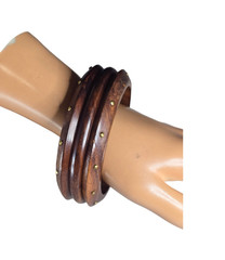 Stephan & Co Women’s Trendy Wood Bangle Bracelet NW0T