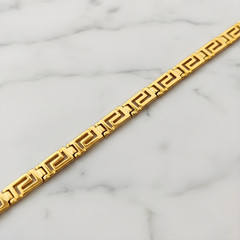 Greek Key Silver Bracelet Gold Plated Jewelry From Greece
