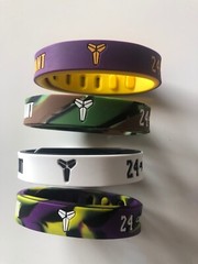 Basketball Bracelet Silicone adjustable Wristband Rubber Kobe Bryant BRACELET