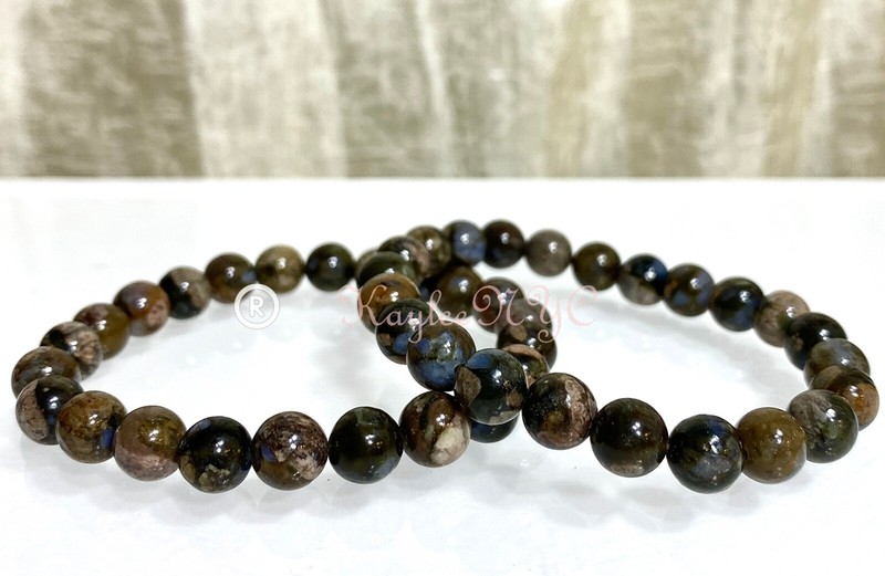 Wholesale Lot 6 Pcs Natural Que Sera 8mm 7.5” Crystal Healing Stretch Bracelet gallery