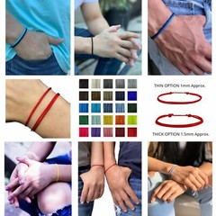 Surfer String Bracelet Black Thick Thin Cord Waterproof Women Men Beach Jewelry