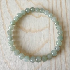 Natural Burmese Jadeite Jade Beaded(6mm) Bracelet