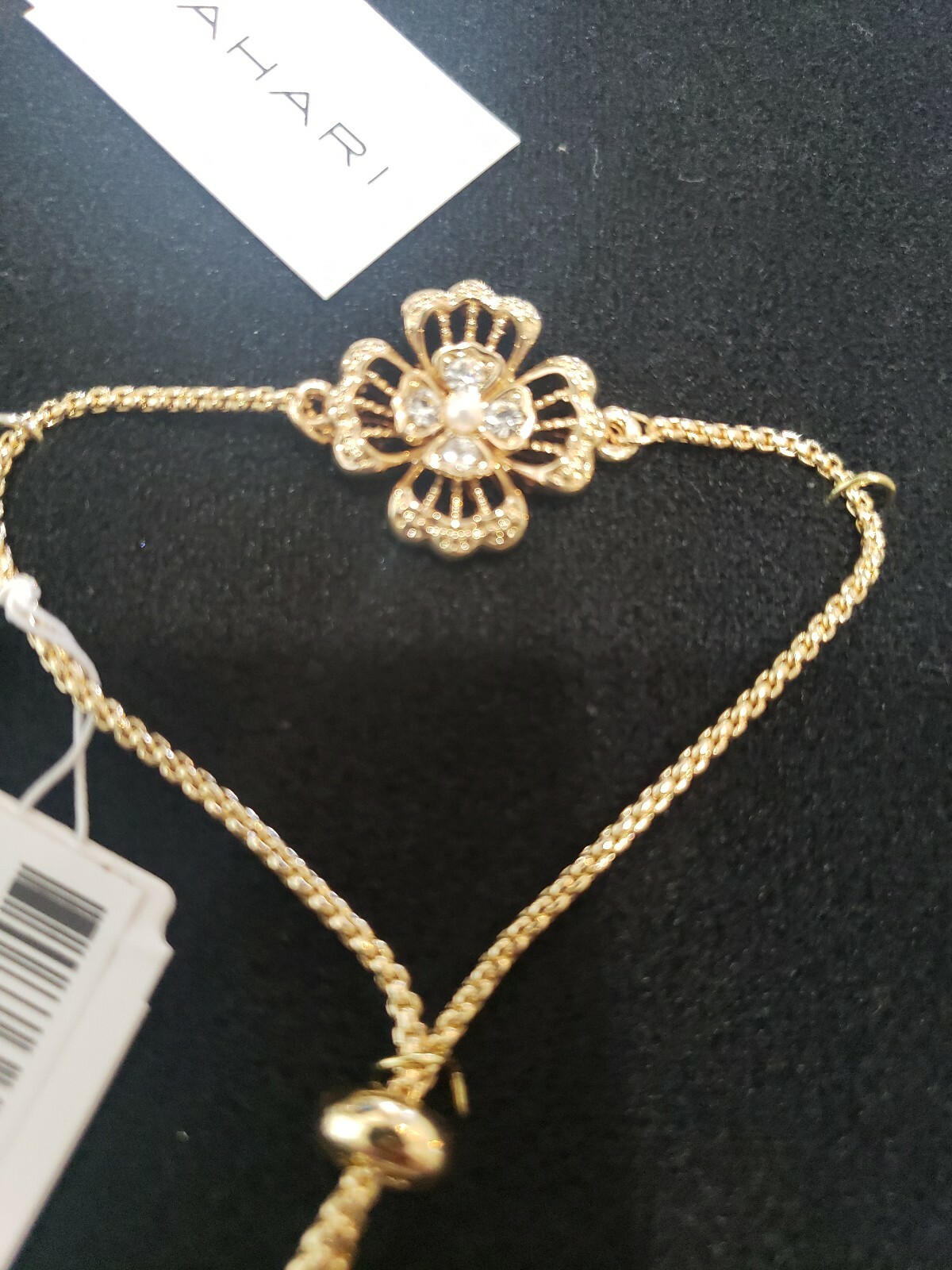 Tahari Gold Tone Flower adjustable Bracelet New gallery
