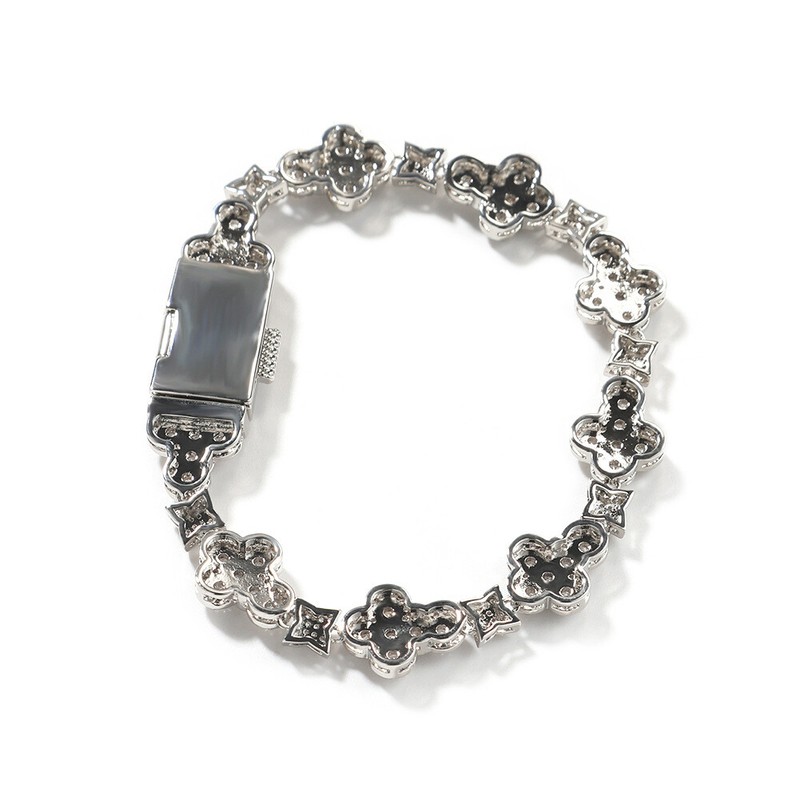 Mens Hip Hop Bracelet Bling ICED 5A+ CZ Cross Rap Hand Chains Cos Jewelry gallery