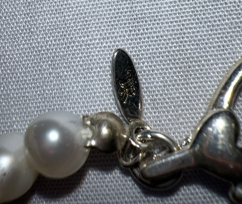 Freshwater Pearl, Rhinestone Rondelle & Faceted Blue Bead Bracelet -LAST CHANCE gallery