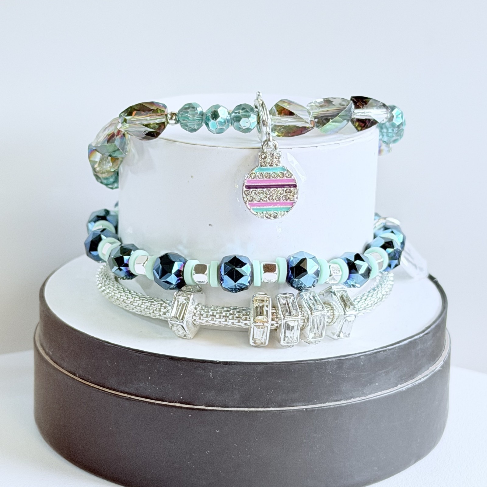 Bomb Party RETRO Holiday Stack "Christmas Tree Tinsel" RBP5335 on Silver Plating gallery