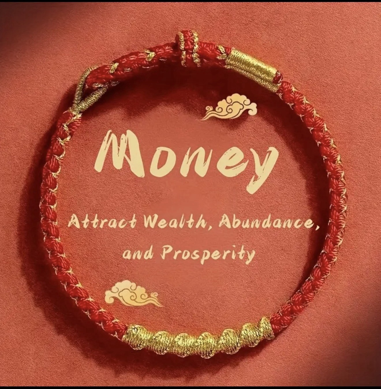 Red Lucky Money Bracelet Wealth Prosperity Abundance Handmade Feng Shui Gift gallery
