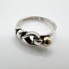 Tiffany Ring Silver 925 Tiffany Hook and Eye Gold