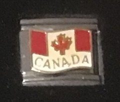 National Flag of Canada Wholesale Italian Charm Enamel Link 9MM K60 Style Ca
